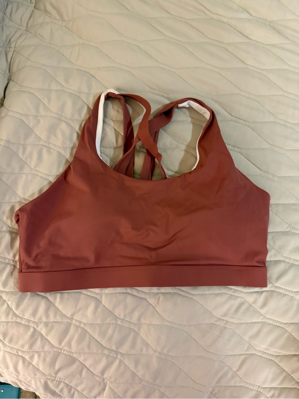 Strappy Dusty Rose Sports Bra – Supportive Everyday Activewear